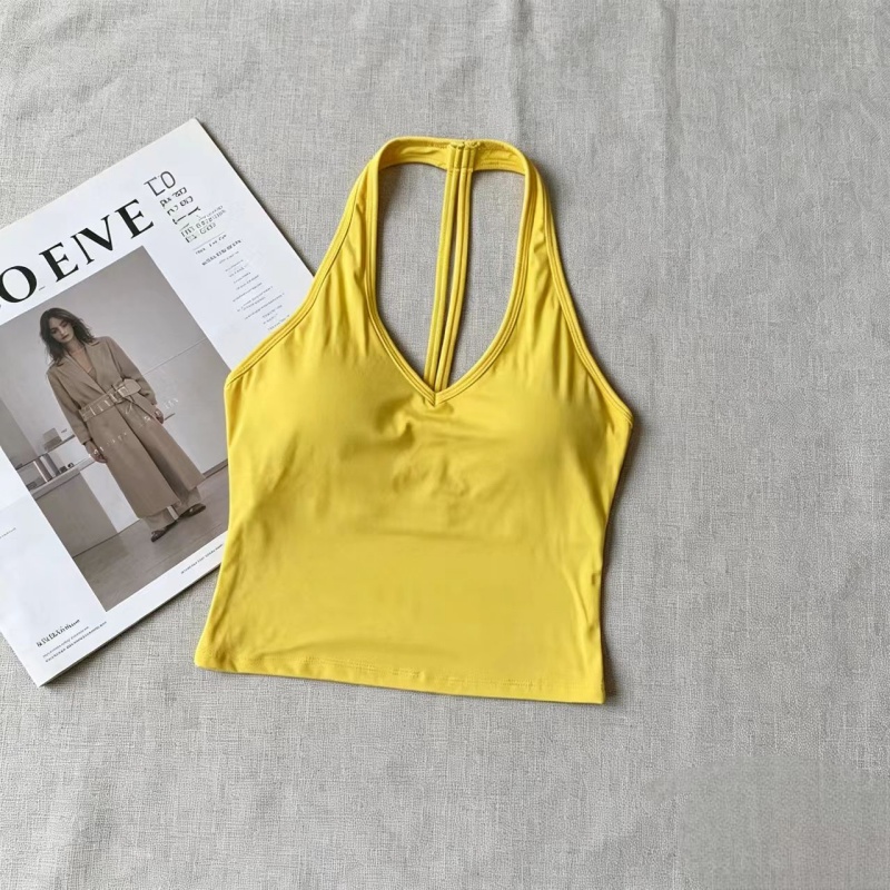 Yoga And Fitness Studio - V‑Neck Halter T‑Back Yoga Tank Top