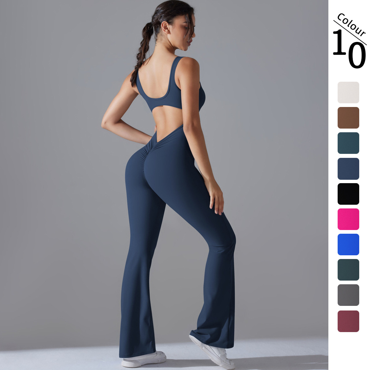 Yoga Và Fitness - Sexy Back V Jumpsuit Gym Set