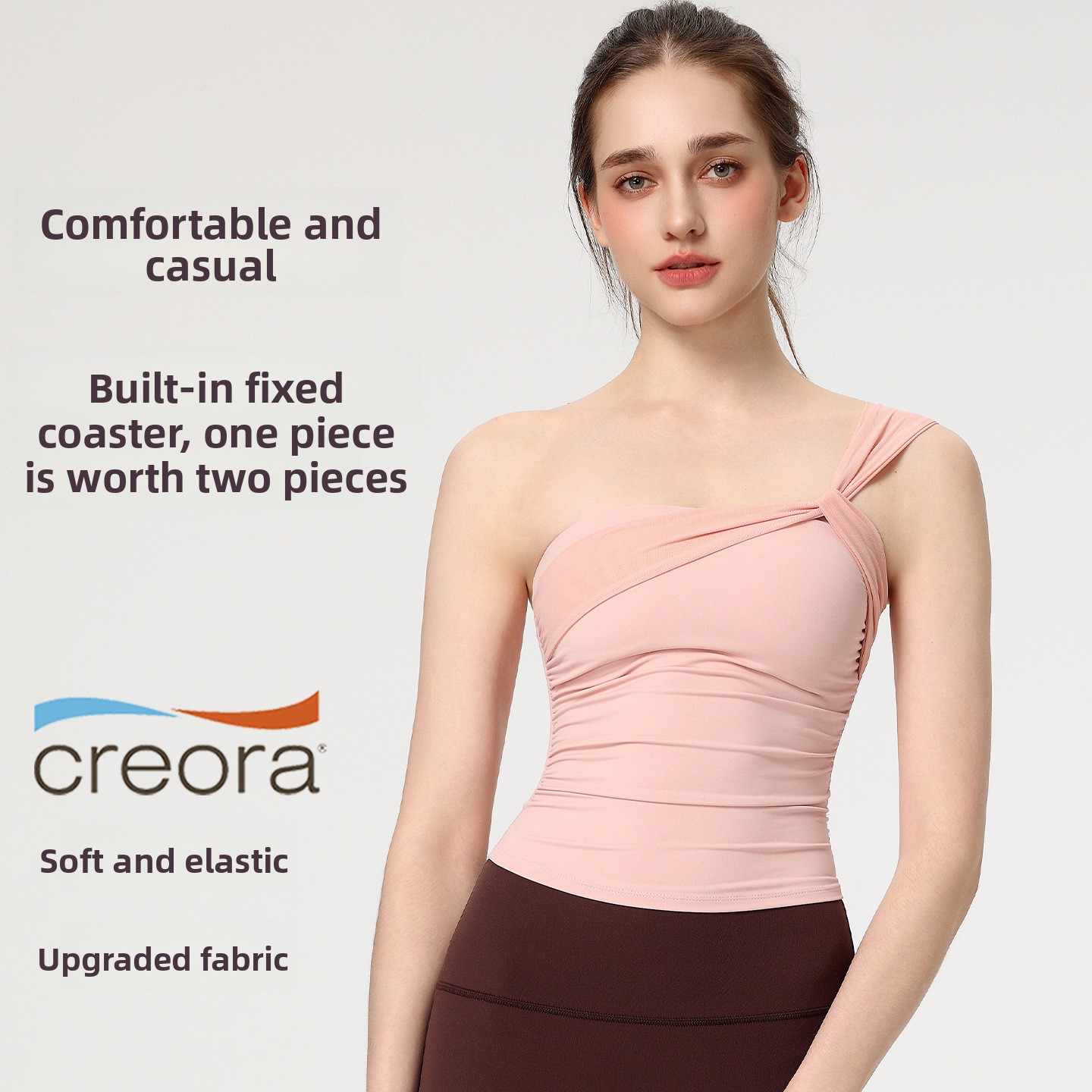 Yoga Fitness Matte - Women's Sexy Sloping Shoulder Yoga Bra