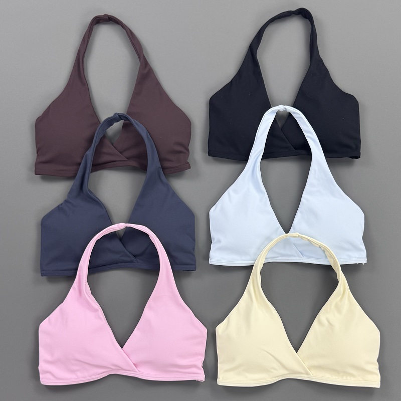 Yoga Fitness Matte - Gym Top Women Halter Neck Sports