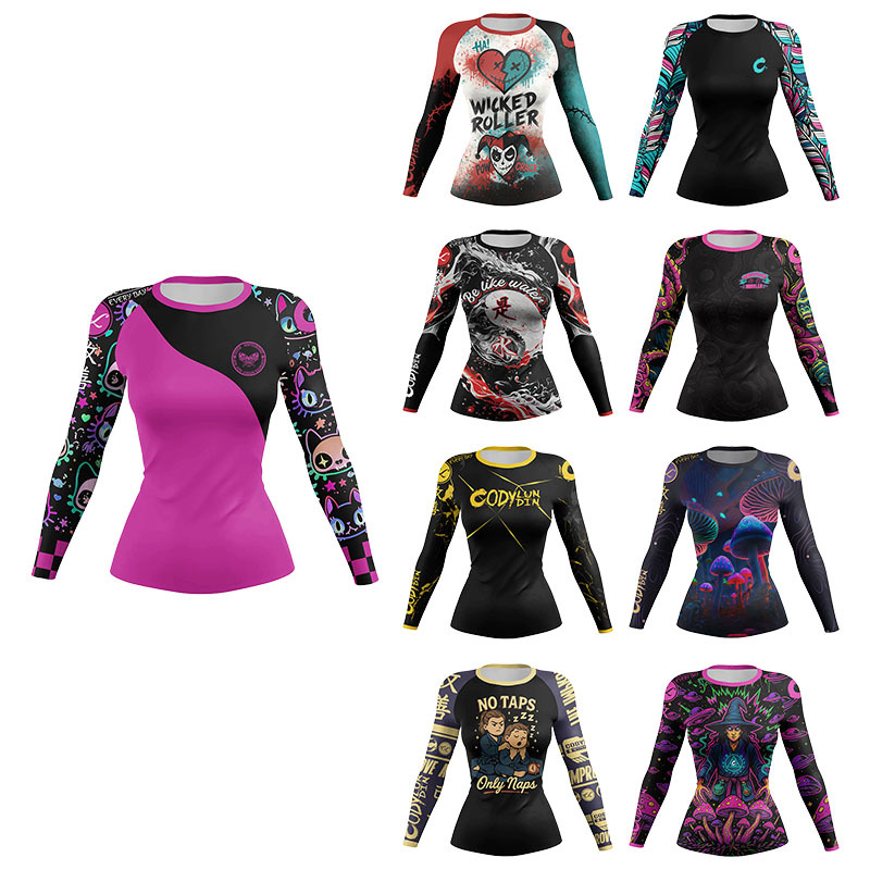 Women MMA Compression Sport T- - огляд і ціна Yoga Fitness Jiu Jitsu