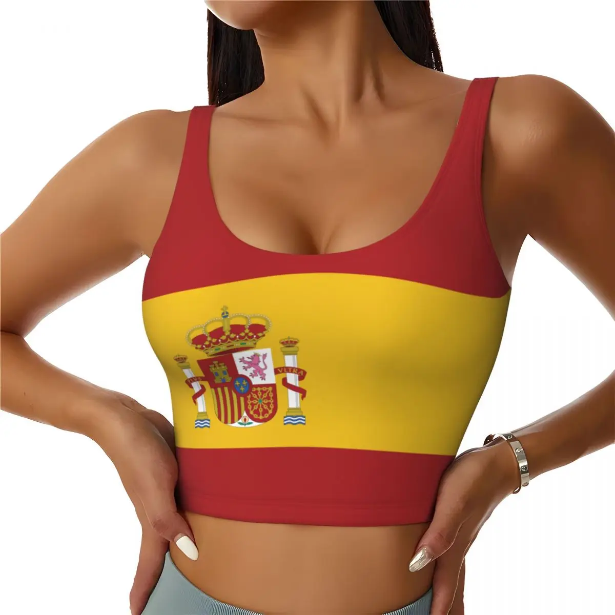 Spain Flag Basic Tops Women Sa - огляд і ціна Yoga Và Fitness