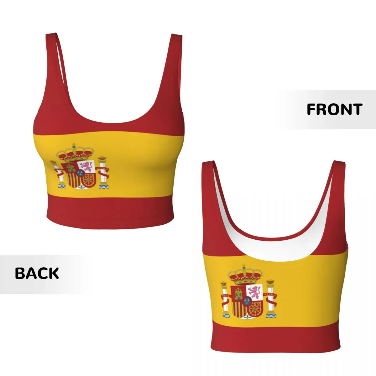 Spain Flag Basic Tops Women Sa - огляд і ціна Yoga Và Fitness
